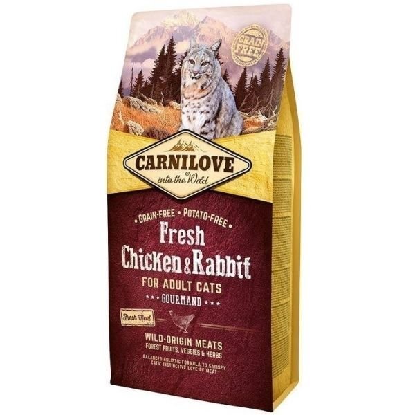 Carnilove Fresh Chicken & Rabbit for Adult kassitoit 6 kg цена и информация | Kuivtoit kassidele | kaup24.ee