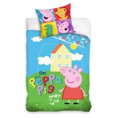 Laste voodipesukomplekt 150x210 Peppa Pig, 2-osaline цена и информация | Детское постельное бельё | kaup24.ee
