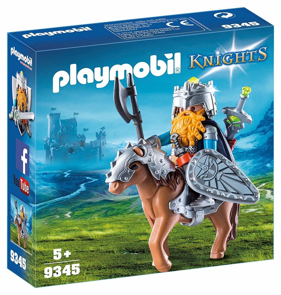 9345 PLAYMOBIL® Knights, Kääbusest võitleja poniga цена и информация | Klotsid ja konstruktorid | kaup24.ee