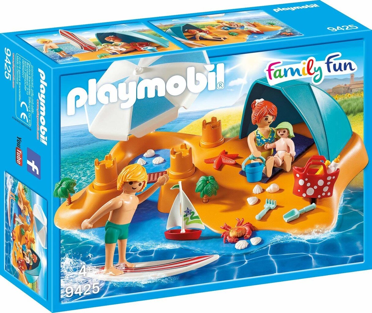 9425 PLAYMOBIL® Family Fun, Päev perega rannas hind ja info | Klotsid ja konstruktorid | kaup24.ee