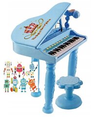 Klaver mikrofoni ja tooliga Belsi, sinine hind ja info | Poiste mänguasjad | kaup24.ee