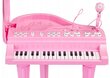 Lasteklaver karaokemikrofoniga, roosa цена и информация | Tüdrukute mänguasjad | kaup24.ee