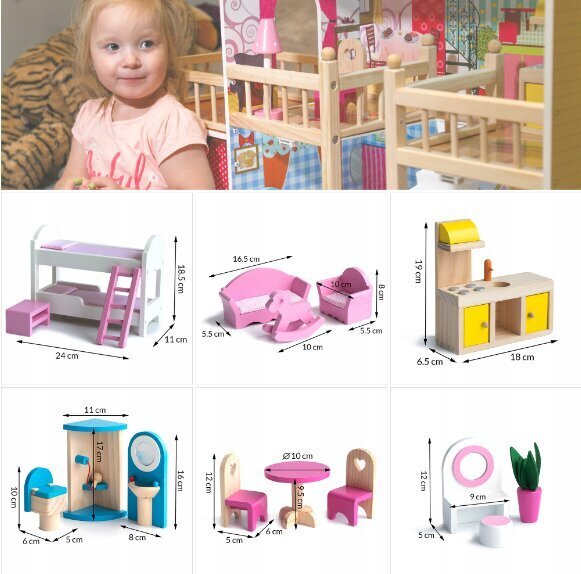 Nukumaja Belsi, 90 cm цена и информация | Tüdrukute mänguasjad | kaup24.ee