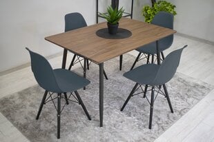 Набор из 4 стульев Osaka, серый/черный цена и информация | Стулья для кухни и столовой | kaup24.ee