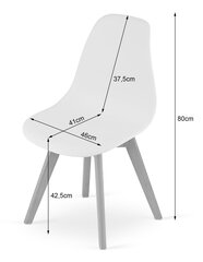 3-tooli komplekt Kito, must hind ja info | Söögilaua toolid, köögitoolid | kaup24.ee