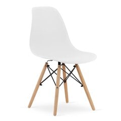 Набор из 3 стульев Osaka, белый/коричневый цена и информация | Стулья для кухни и столовой | kaup24.ee