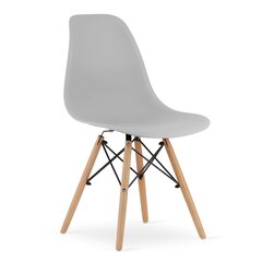 3-tooli komplekt Osaka, hall/pruun hind ja info | Söögilaua toolid, köögitoolid | kaup24.ee