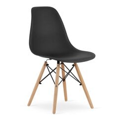 Набор из 3 стульев Osaka, черный/коричневый цена и информация | Стулья для кухни и столовой | kaup24.ee