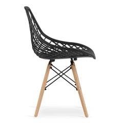 3-tooli komplekt Sakai, must/pruun hind ja info | Söögilaua toolid, köögitoolid | kaup24.ee
