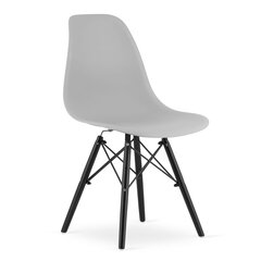 Набор из 3 стульев Osaka, серый/черный цена и информация | Стулья для кухни и столовой | kaup24.ee