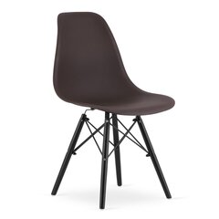 3-tooli komplekt Osaka, pruun/must hind ja info | Söögilaua toolid, köögitoolid | kaup24.ee