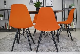 2-tooli komplekt Osaka, oranž/must hind ja info | Söögitoolid, baaritoolid | kaup24.ee
