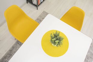 3-tooli komplekt Osaka, kollane/pruun hind ja info | Söögitoolid, baaritoolid | kaup24.ee
