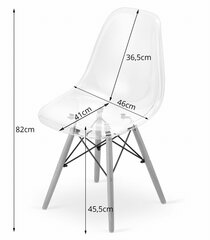 2-tooli komplekt Osaka, valge/pruun цена и информация | Стулья для кухни и столовой | kaup24.ee