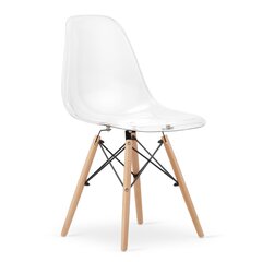 Набор из 2 стульев Osaka, белый/коричневый цена и информация | Стулья для кухни и столовой | kaup24.ee