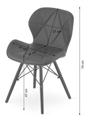 3-tooli komplekt Lago, must hind ja info | Söögilaua toolid, köögitoolid | kaup24.ee
