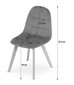3-tooli komplekt Bora, hall hind ja info | Söögitoolid, baaritoolid | kaup24.ee