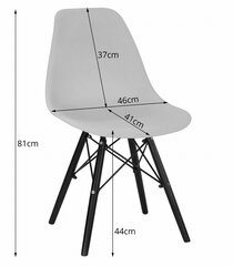Комплект из 3 стульев Osaka, синий/коричневый цена и информация | Стулья для кухни и столовой | kaup24.ee