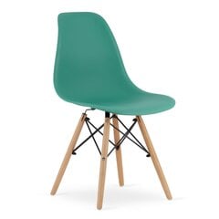 3-tooli komplekt Osaka, roheline/pruun цена и информация | Стулья для кухни и столовой | kaup24.ee