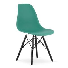 3-tooli komplekt Osaka, roheline/must hind ja info | Söögilaua toolid, köögitoolid | kaup24.ee