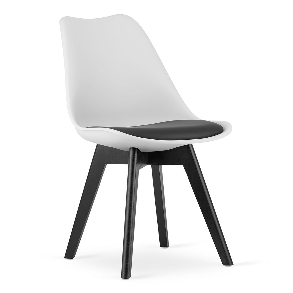 2-tooli komplekt Mark, must/valge цена и информация | Söögitoolid, baaritoolid | kaup24.ee