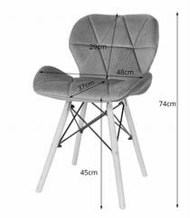 Набор из 3 стульев Lago, зеленый цена и информация | Стулья для кухни и столовой | kaup24.ee