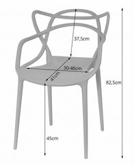 Комплект из 2 стульев Kato, черный цена и информация | Стулья для кухни и столовой | kaup24.ee