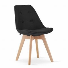 Набор из 3 стульев Nori, черный/коричневый цена и информация | Стулья для кухни и столовой | kaup24.ee