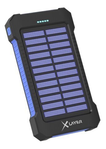 Akupank XLayer päikesepatereidel PLUS Solar must/sinine 8000mAh hind ja info | Akupangad | kaup24.ee