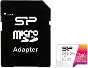 Silicon Power карта памяти microSDXC 256GB Elite + adapter цена и информация | Карты памяти для телефонов | kaup24.ee