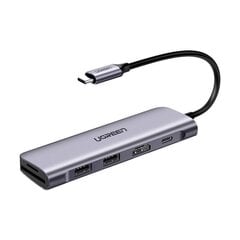 Адаптер HUB UGREEN CM195 USB-C на HDMI, 2x USB-A 3.0, SD/TF, PD цена и информация | Адаптеры и USB-hub | kaup24.ee