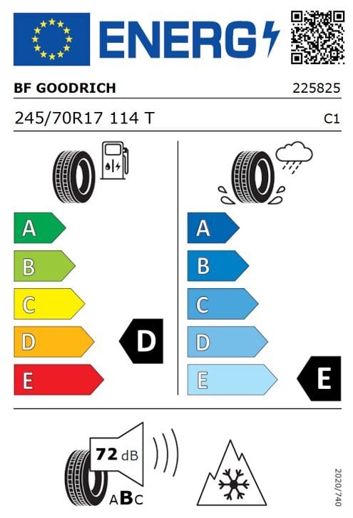 BF Goodrich Trail Terrain T/A 245/70R17 114 T RWL цена и информация | Lamellrehvid | kaup24.ee