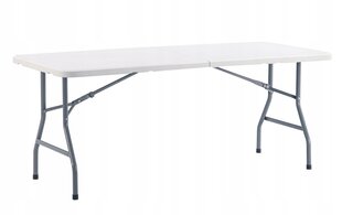 Folding catering table suitcase 180x70x74 white цена и информация | Кухонные и обеденные столы | kaup24.ee