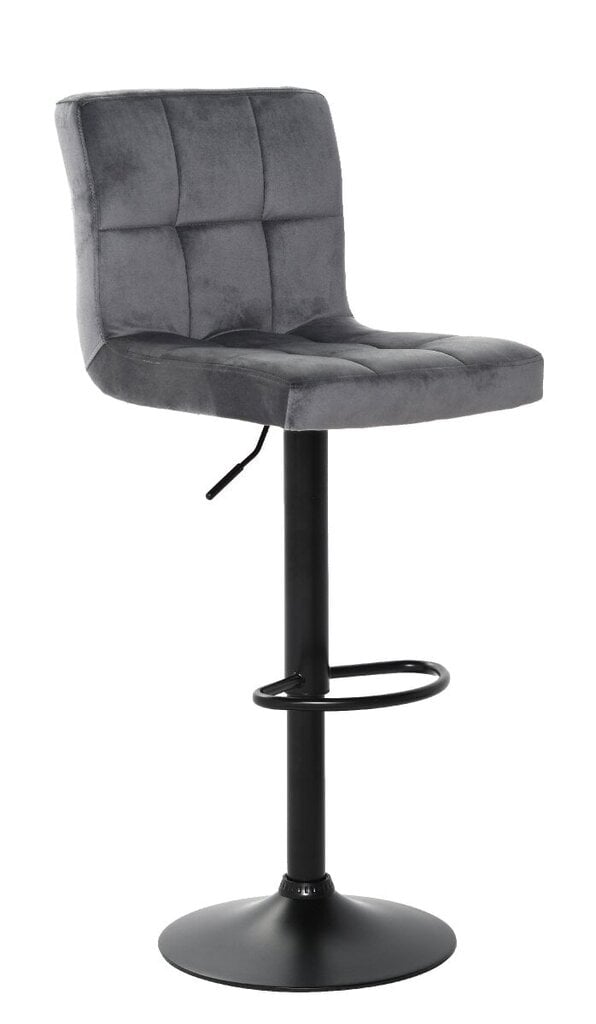 Gray velvet metal bar stool цена и информация | Söögitoolid, baaritoolid | kaup24.ee