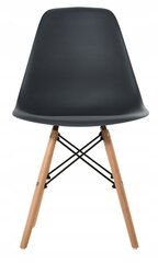 Set of 4x Vigo chairs, dimensions: 46x48x82cm, graphite seat, wooden legs цена и информация | Стулья для кухни и столовой | kaup24.ee