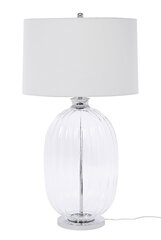 TABLE LAMP BERRY H99CM CREAM SHADE TRANSPARENT GLASS METAL CHROME hind ja info | Laualambid | kaup24.ee