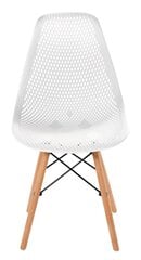 Hugo White Chair, PP, Wooden Legs, Dimensions 46x54x44/82 hind ja info | Söögilaua toolid, köögitoolid | kaup24.ee