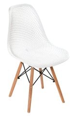 Hugo White Chair, PP, Wooden Legs, Dimensions 46x54x44/82 hind ja info | Söögitoolid, baaritoolid | kaup24.ee