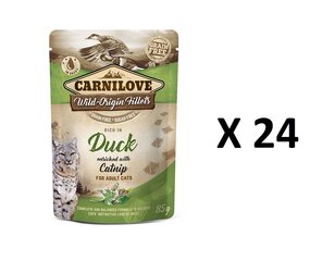 Carnilove консервы для кошек с уткой и кошачьей мятой 24 X 85г цена и информация | Кошачьи консервы | kaup24.ee