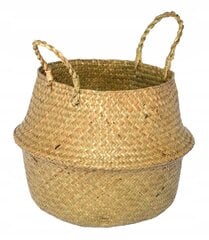 Natural woven seagrass basket M hind ja info | Dekoratiivsed lillepotid | kaup24.ee