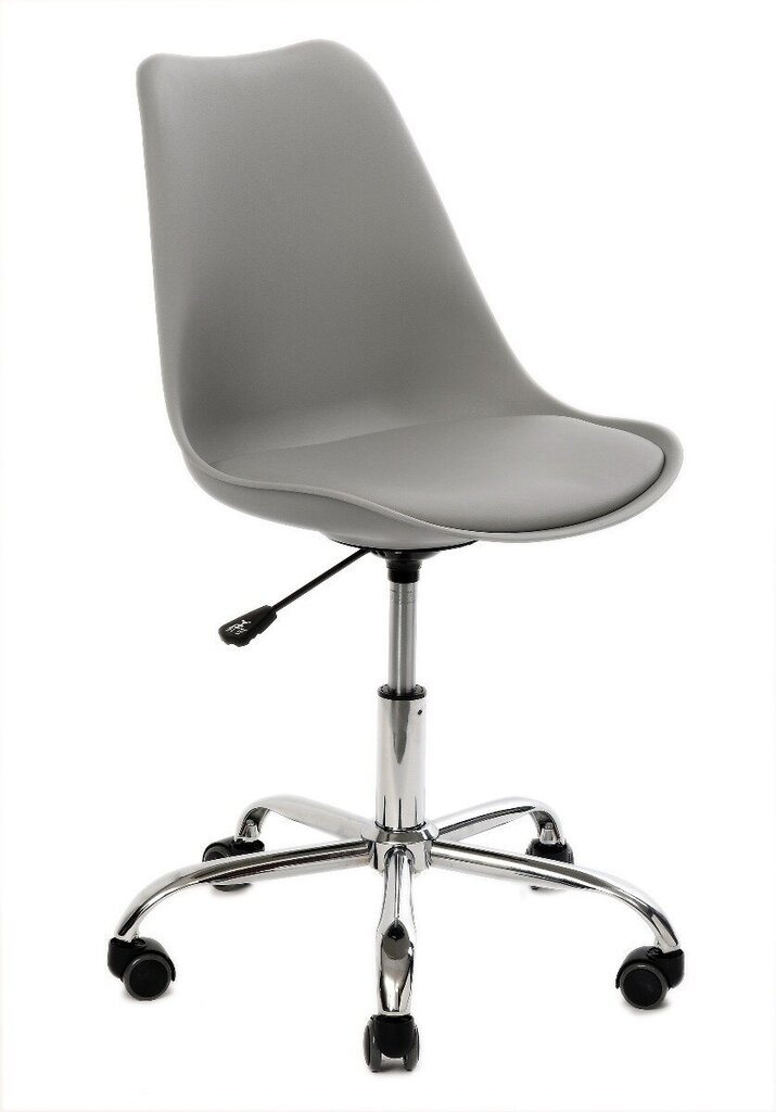 Diego Swivel Office Armchair With Pu Cushion, 47.5x45x79/89cm, Metal Base, Gray hind ja info | Kontoritoolid | kaup24.ee