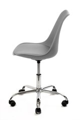 Diego Swivel Office Armchair With Pu Cushion, 47.5x45x79/89cm, Metal Base, Gray цена и информация | Офисные кресла | kaup24.ee