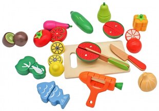 Puidust juur- ja puuviljakomplekt Mamabrum цена и информация | Развивающие игрушки | kaup24.ee