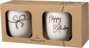 Набор кружек Villeroy & Boch Statement Happy Birthday, 2 шт., 280 мл цена и информация | Стаканы, фужеры, кувшины | kaup24.ee