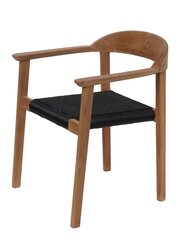 CHAIR VOLTA EDGE 63X58X76CM TEAK STRING BLACK hind ja info | Aiatoolid | kaup24.ee