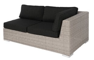 SOFA WEST 2-SEAT 87X173X69H EKO RATTAN SAND BM9677-P, STOFF GRAFIT 093 hind ja info | Aiatoolid | kaup24.ee