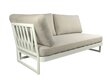 SOFA 2-SEATER LEFT SUE 172X91X71CM ALU WHITE FABRIC BEIGE hind ja info | Aiatoolid | kaup24.ee