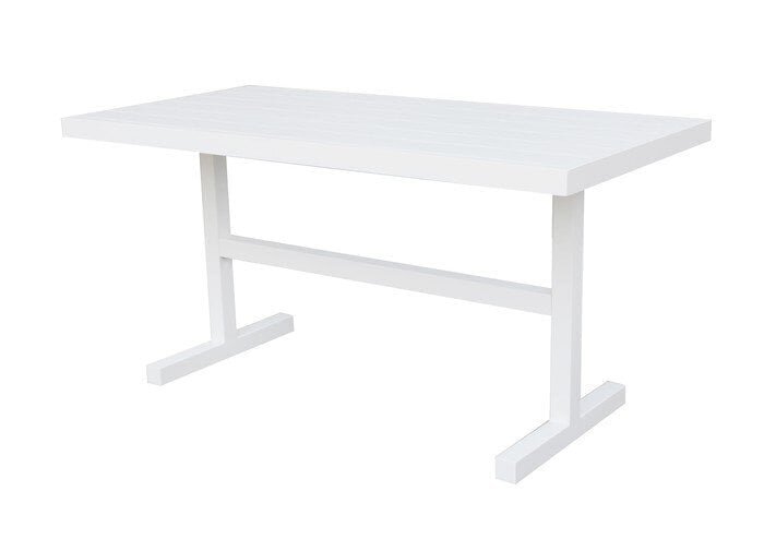 TABLE ELBA LUNCH 144X73X70CM ALU WHITE MAT цена и информация | Aialauad | kaup24.ee