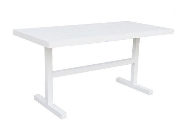 TABLE ELBA LUNCH 144X73X70CM ALU WHITE MAT hind ja info | Aialauad | kaup24.ee