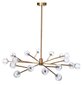 HANGING LAMP PRISM 122X122X210CM STAL CRYSTAL BRASS hind ja info | Rippvalgustid | kaup24.ee